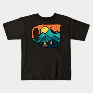 Coffee and Adventure Kids T-Shirt